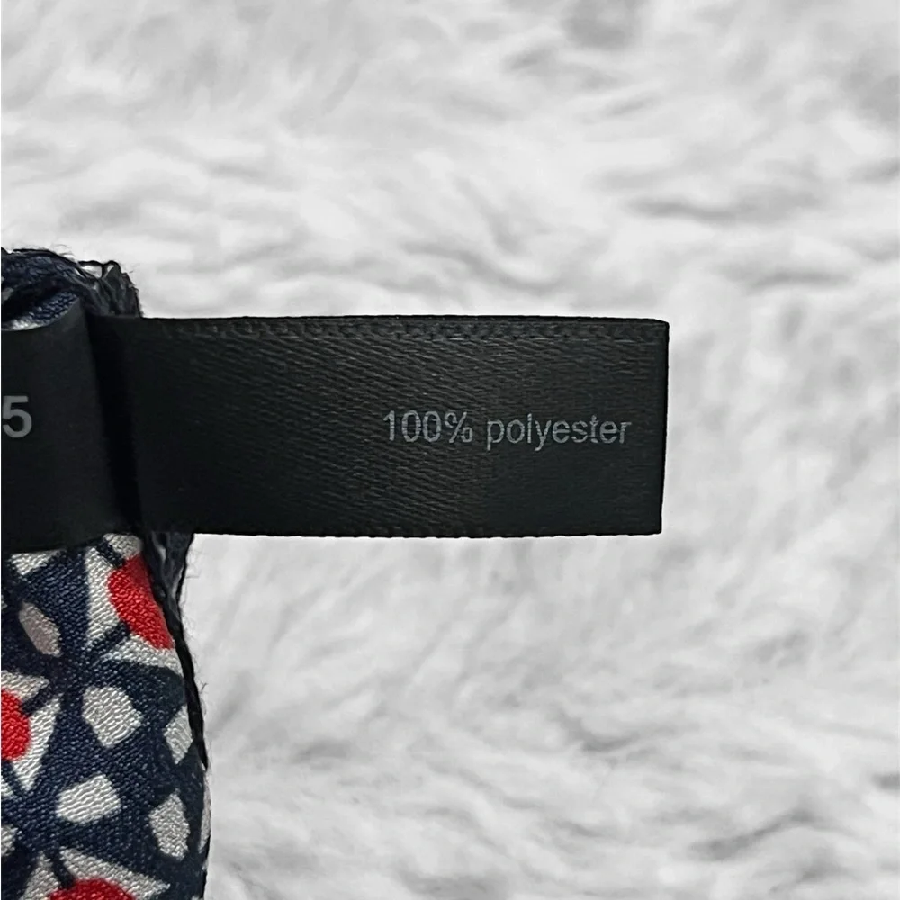 The Limited Women’s Geometric Print Short Sleeve Blouse - Red/White/Navy Blue - Picture 7 of 8